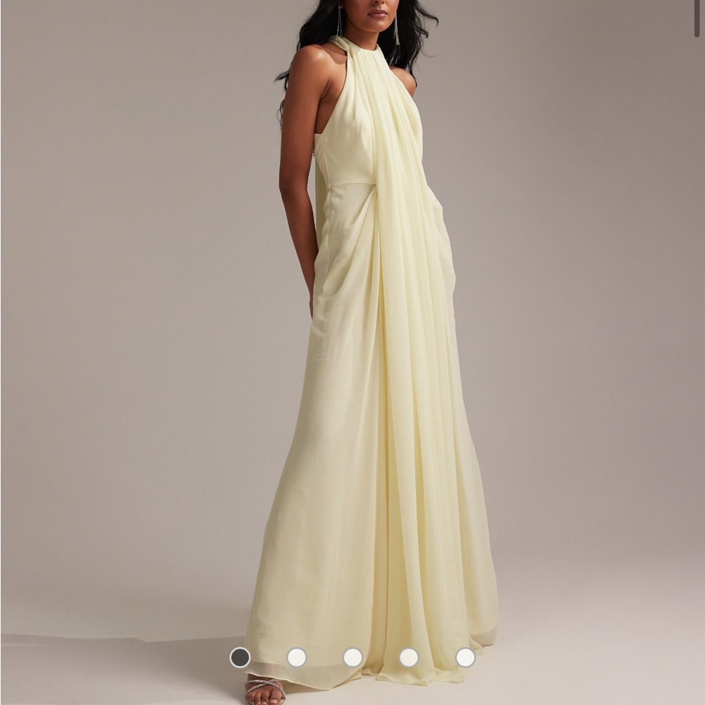 ASOS Grecian Draped Halter Maxi - Size 4